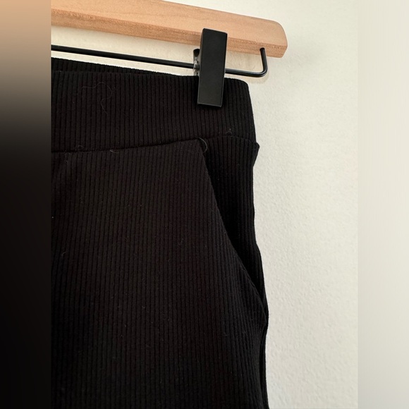 Naked Wardrobe Black Snatched High Waist Ribbed Joggers - Size Small - Picture 4 of 5
